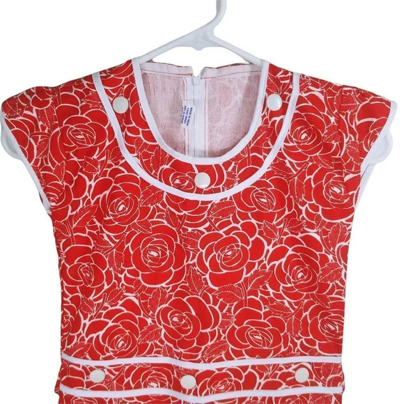 Aakash Dress Floral Red White XS - Picture 2 of 8